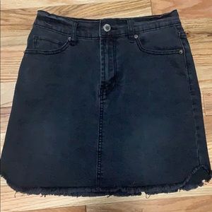 Black Jean Skirt